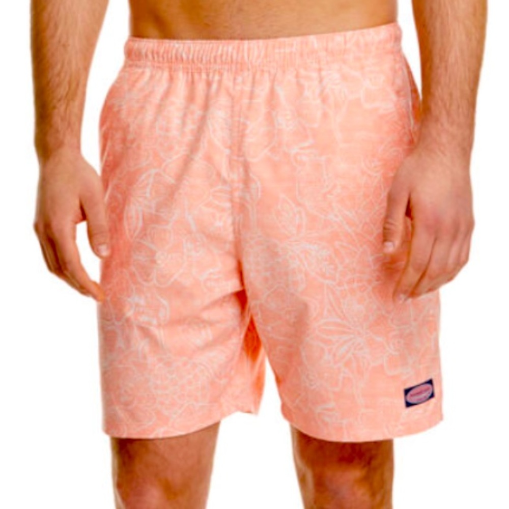 Vineyard Vines Pineapple & Hibiscus Chappy Swim Trunks
